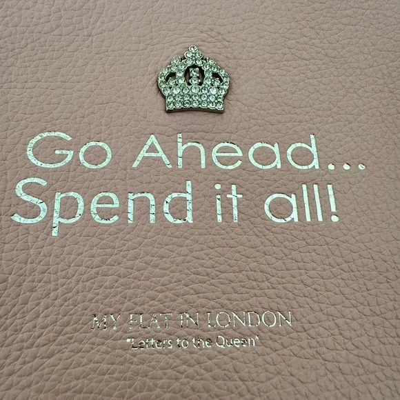 My Flat in London - Letters to the Queen Pink Leather Wristlet - Picture 3 of 9